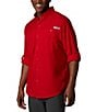 Color:Red Spark - Image 1 - PFG Tamiami II Long-Sleeve Woven Shirt