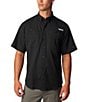 Color:Black - Image 1 - PFG Tamiami II Short-Sleeve Solid Shirt