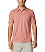 Color:Sandalwood Pink Heather - Image 1 - PFG Uncharted™ Short Sleeve Polo Shirt