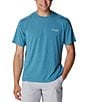 Color:Canyon Blue Easy Breezy - Image 2 - PFG Uncharted™ Tech Tee Short Sleeve Graphic T-Shirt