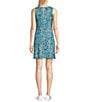 Color:Canyon Blue Serenoa - Image 2 - Printed Crew Neckline Sleeveless Dress