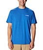 Color:Vivid Blue - Image 2 - Short Sleeve PFG™ Sail Tower Tech Graphic T-Shirt