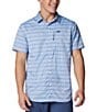 Color:Sky Chambray Stripe - Image 1 - Silver Ridge Utility Short Sleeve Stripe Print Shirt