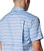 Color:Sky Chambray Stripe - Image 4 - Silver Ridge Utility Short Sleeve Stripe Print Shirt