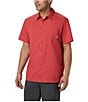 Color:Sunset Red - Image 1 - Slack Tide™ Woven Short Sleeve Camp Shirt