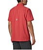 Color:Sunset Red - Image 2 - Slack Tide™ Woven Short Sleeve Camp Shirt