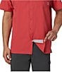 Color:Sunset Red - Image 5 - Slack Tide™ Woven Short Sleeve Camp Shirt