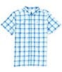 Color:Vivid Blue/Mid Gingham - Image 1 - PFG Super Slack Tide Check Woven Shirt