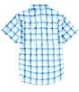 Color:Vivid Blue/Mid Gingham - Image 2 - PFG Super Slack Tide Check Woven Shirt