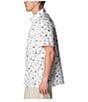 Color:White - Image 3 - Super Slack Tide™ Short Sleeve Fish Printed Woven Camp Shirt