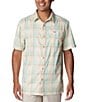 Color:New Mint - Image 1 - Super Slack Tide™ Short Sleeve Ombre Checked Woven Camp Shirt