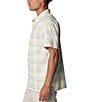 Color:New Mint - Image 3 - Super Slack Tide™ Short Sleeve Ombre Checked Woven Camp Shirt