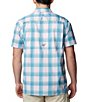 Color:Canyon Blue Ombre Check - Image 2 - Super Slack Tide™ Short Sleeve Ombre Checked Woven Camp Shirt