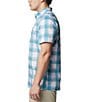 Color:Canyon Blue Ombre Check - Image 3 - Super Slack Tide™ Short Sleeve Ombre Checked Woven Camp Shirt