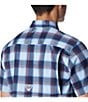 Color:Collegiate Navy Ombre Check - Image 5 - Super Slack Tide™ Short Sleeve Ombre Checked Woven Camp Shirt