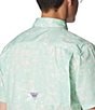 Color:New Mint Kona Kraze - Image 4 - Super Slack Tide™ Short Sleeve Printed Woven Camp Shirt