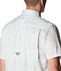 Color:Cool Grey Tunado Tonal - Image 5 - Super Slack Tide™ Short Sleeve Solid Woven Camp Shirt