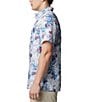 Color:White Palmeria - Image 3 - Super Slack Tide™ Short Sleeve Tropical Printed Woven Camp Shirt