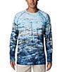 Color:Carbon/Deep Sea Fade - Image 1 - Super Terminal Tackle™ Long Sleeve Printed T-Shirt