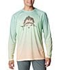 Color:New Mint - Image 1 - Super Terminal Tackle PFG™ Fresh Fade Long Sleeve Graphic T-Shirt