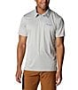 Color:Cool Grey Heather - Image 1 - Terminal Tackle™ Heather Short Sleeve Polo Shirt