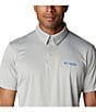 Color:Cool Grey Heather - Image 4 - Terminal Tackle™ Heather Short Sleeve Polo Shirt