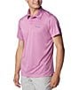 Color:Bright Lavender Heather - Image 4 - Terminal Tackle™ Short Sleeve Heathered Polo Shirt