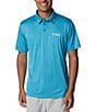 Color:Ocean Blue Heather - Image 1 - Terminal Tackle™ Short Sleeve Polo Shirt