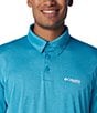 Color:Ocean Blue Heather - Image 4 - Terminal Tackle™ Short Sleeve Polo Shirt