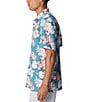 Color:Canyon Blue/Botanic - Image 3 - Trollers Best™ Short Sleeve Printed Woven Shirt