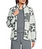 Columbia West Bend Plaid Fleece Stand Collar Long Sleeve Zip Front Jacket - Image 1