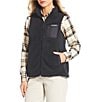 Columbia West Bend Stand Collar Sleeveless Zip Front Vest, Color:Black - Image 2