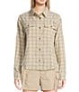 Columbia Women's PFG Wildcast Performance Yarn Dye Plaid Print Long Sleeve Button Front Shirt, Color:Beach Multi Mod Ombre - Image 5