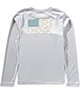 Columbia x PFG Little/Big Boys Long Sleeve Terminal Tackle Fish Flag UPF 50 Sun T-Shirt, Color:Cool Grey Crushed Blue Trout - Image 1
