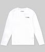 Color:White/Collegiate Navy - Image 2 - x PFG Little/Big Boys 4-18 Long Sleeve Terminal Tackle Fish Flag UPF 50 Sun T-Shirt