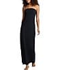 Color:Black - Image 1 - Classic Strapless Maxi Slip