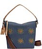 Consuela Arlo Embroidered Gem Denim Hobo Bag - Image 1