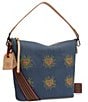 Consuela Arlo Embroidered Gem Denim Hobo Bag - Image 5
