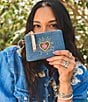 Consuela Arlo Embroidered Gem Denim Pouch - Image 4