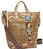 Consuela Beau Metallic Splattered Suede Sling Backpack - Image 4