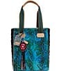 Color:Multi - Image 1 - Cade Chica Blue Snake Print Tote Bag