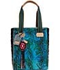 Consuela Cade Chica Blue Snake Print Tote Bag, Color:Multi - Image 1