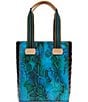 Color:Multi - Image 2 - Cade Chica Blue Snake Print Tote Bag
