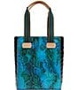 Consuela Cade Chica Blue Snake Print Tote Bag, Color:Multi - Image 2