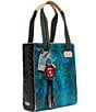 Consuela Cade Chica Blue Snake Print Tote Bag, Color:Multi - Image 6