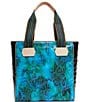 Consuela Cade Classic Blue Snake Skin Tote Bag, Color:Multi - Image 2