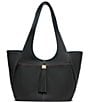Consuela Cyndi Joya Tassel Multi Colored Stiching Tote Bag - Image 1