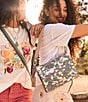 Consuela Jagger Metro Metallic Suede Splatter Crossbody Bag - Image 6