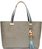 Color:Multi - Image 1 - Juanis Big Breezy Metallic Textured Tote Bag