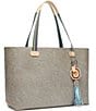 Color:Multi - Image 6 - Juanis Big Breezy Metallic Textured Tote Bag